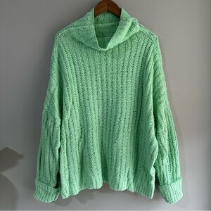 Free People Care FP Ella Tunic Sweater Mint